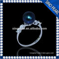 AAA 8-9MM 2014 Fashion 925 Silver Wedding Pearl Ring